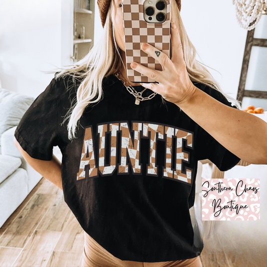 Brown Checkered Auntie