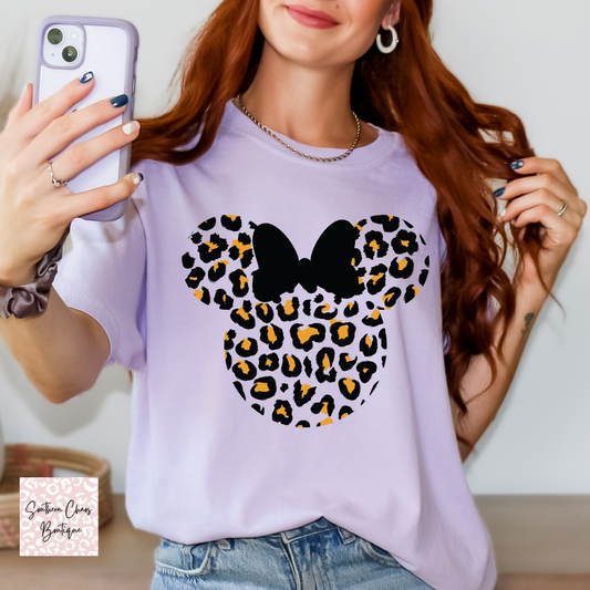 Minnie Ears Cheetah Print